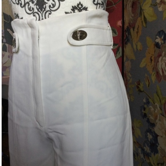Proenza Schouler Pants - Proenze Schouler black label White High rise Wide Leg Size 2